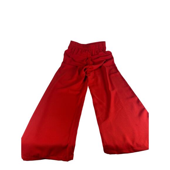 Womens size small red high waisted wide leg pants - Picture 5 of 6